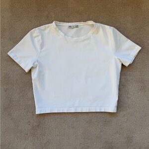 Zara Crop White Tee